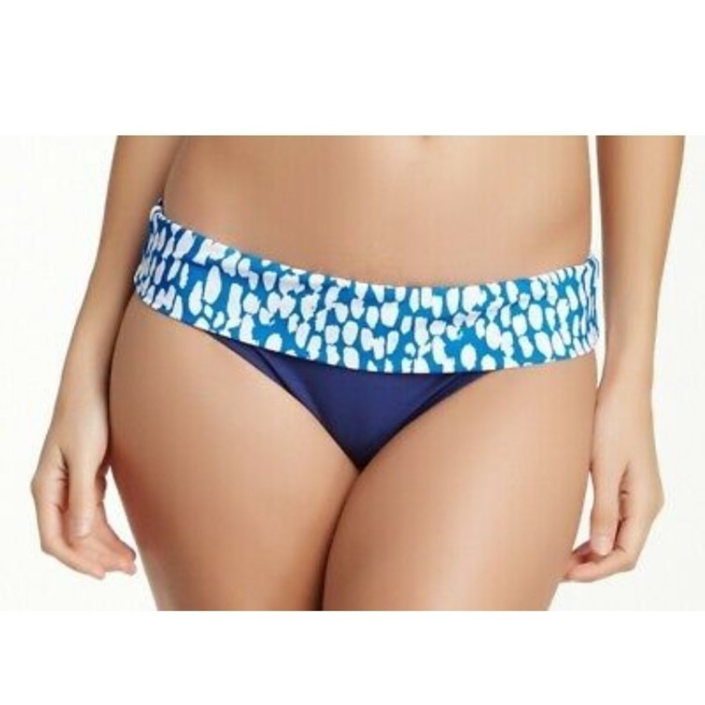 NEW Splendid Blue Coastal banded bikini bottoms